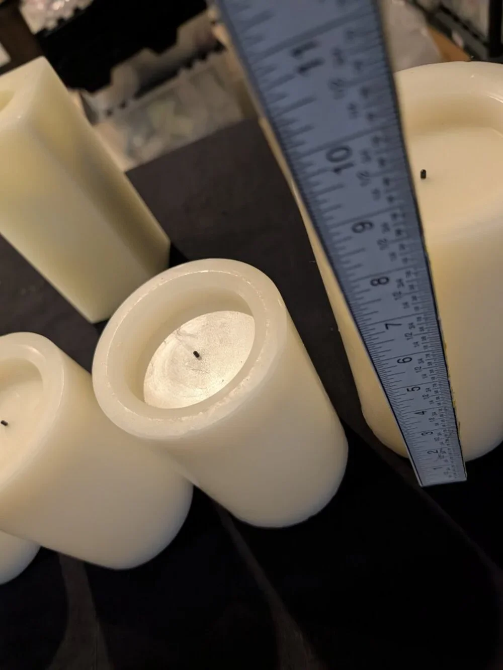 Real Wax Flameless LED Candle Lot - Varying Sizes, Amber Flicker Glow (Set of 6